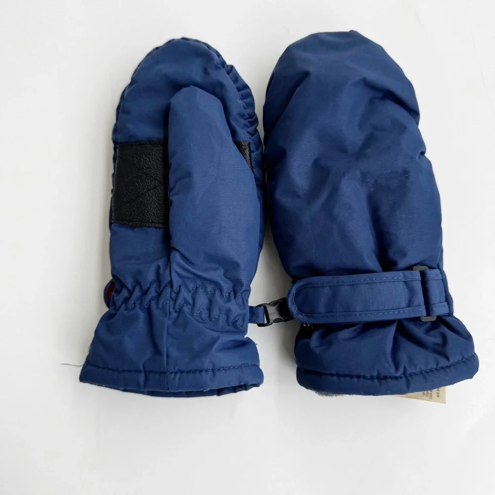 Boden Navy Mittens with Black Accent